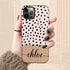 Spotted Dots Custom Name iPhone Case